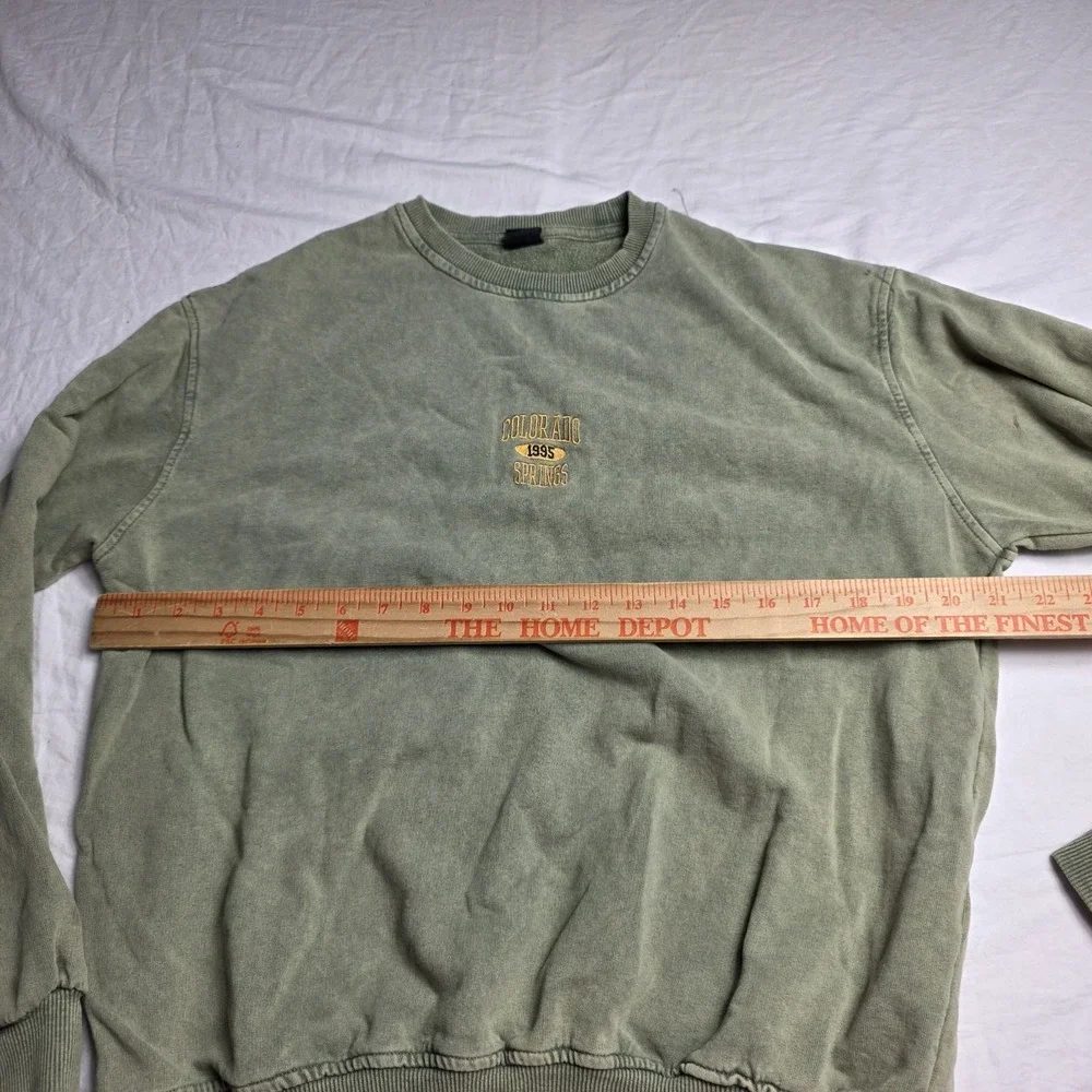 Pacsun women's sweatshirt colorado Springs Washed discoloration small green